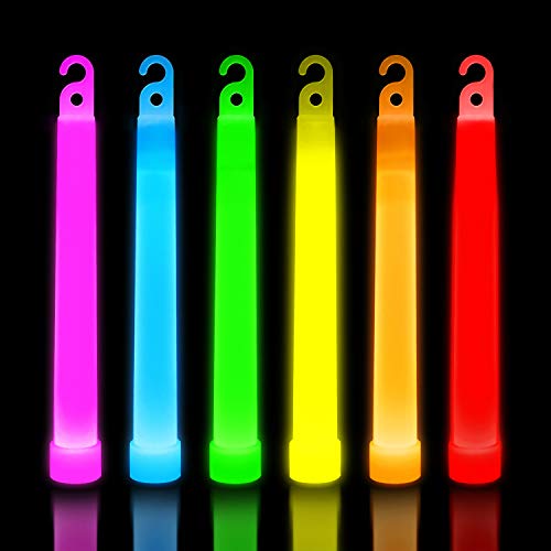 30 Ultra Bright Glow Sticks in Bulk - Multi Use Glowsticks for Parties, Camping, Emergency Light and Survival Kit with 12 Hou