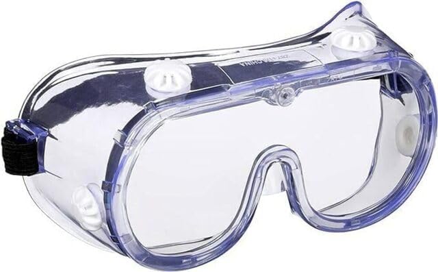 KeeboMed Chemical Splash/Impact Safety Goggle, Soft, Adjustable 1 -Pack. Anti-Fog Protection, Clear Lens, Wide-Vision, Adjustable Chemical Splash Eye Protection Soft Lightweight Eyewear