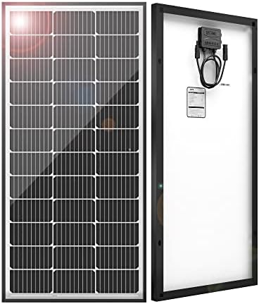 JJN 100 Watt Solar Panels 9BB 12 Volt Monocrystalline Solar Panel High Efficiency Solar Module PV Charge for RV Battery Boat Caravan and Other Off Grid System