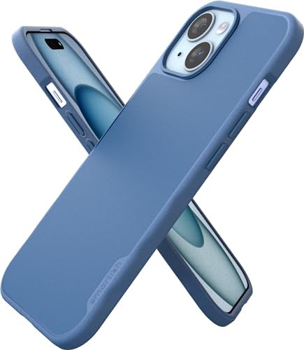 Smartish® iPhone 15 Magnetic Case - Gripmunk Compatible with MagSafe [Lightweight + Protective] Slim/Thin Grip Cover with Microfiber Lining for Apple iPhone 15 - Blues on The Green