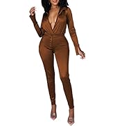 xxxiticat Women's Silk Satin Business Suit Office Lady Two Piece Long Sleeve Bodysuit High Waist ...