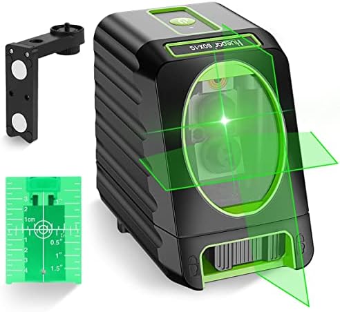 Self-leveling Laser Level - Huepar Box-1G 150ft/45m Outdoor Green Cross Line with Vertical Beam Spread Covers of 150°, Selectable Laser Lines, 360° Magnetic Base and Battery Included