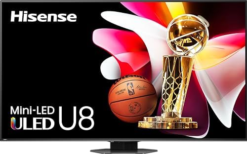 Hisense 65-Inch Class U8 Series Mini-LED ULED 4K UHD Google Smart TV (65U8N, 2024 Model) - QLED, Native 144Hz, Full Array Local Dimming, Game Mode Pro, Alexa Compatibility