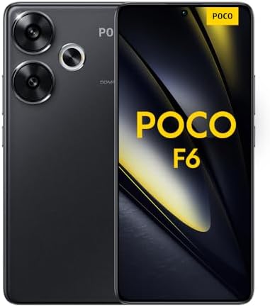 POCO F6 Black-Smartphone 8+256GB Snapdragon® 8s Gen 3, 120Hz Flow AMOLED display, 90W Turbo Charging, 50MP dual camera with OIS（UK Version+2 Years Warranty）