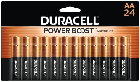 Duracell Coppertop AA Batteries with Power Boost Ingredients, 24 Count Pack Double A Battery with Long-lasting Power, Alkaline AA Battery for Household and Office Devices