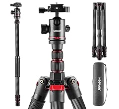 NEEWER Upgraded 80.7" Carbon Fiber Camera Tripod Monopod with Telescopic 2 Section Center Axes, 360° Panorama Ballhead, 1/4…