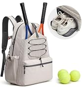 G4Free Tennis Bag, Tennis Backpack for Women Men, Large Pickleball Bag, Holds 4 Rackets with Shoe...