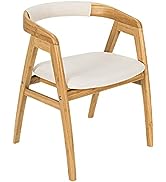 Giantex Accent Chair for Living Room, 100% Bamboo Painted Surface Upholstered Accent Chairs with ...