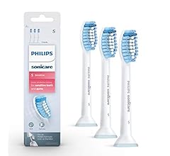 Sensitive replacement toothbrush heads for sensitive teeth, HX6053/64, 3-pk