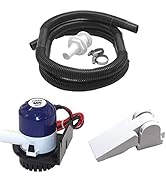 Shoreline Marine Plumbing Kit 3/4" X 5' Hose with Marine Bilge Pump 600 GPH and Marine Bilge Pump...