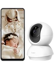 TP-Link Tapo Pan/Tilt AI Smart Home Security Wi-Fi Camera, Baby Monitor, 1080P, Motion &amp; Person Detection, Notifications, Night Vision, SD Card Slot, Voice Control, No hub required (Tapo C200)