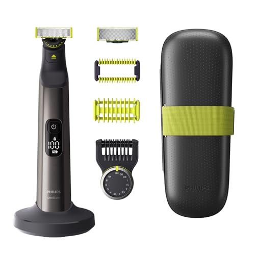 Philips OneBlade Pro 360 Hybrid Face + Body - Electric Beard Trimmer, Shaver and Bodygroomer, 1 x 360 Blade, 1 x 14-length Co