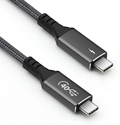 NAMCIM Thunderbolt 4 Cable (1.64 ft), USB4 Cable Support 120W Fast Charging/40Gbps Data Transfer/8K Display, USB C to USB C Cable, Intel Thunderbolt Certified for Type-C MacBooks, iPad Pro,Hub,Docking