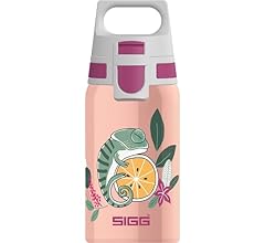 SIGG Shield One Flora Kids Drinks Bottle, Stainless Steel Kids Water Bottle with Leak-Proof Lid, One Hand Children's Drink …