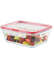 Pyrex Freshlock Glass Food Storage Container, Airtight &amp; Leakproof Locking Lids, Freezer Dishwasher Microwave Safe, 8 Cup