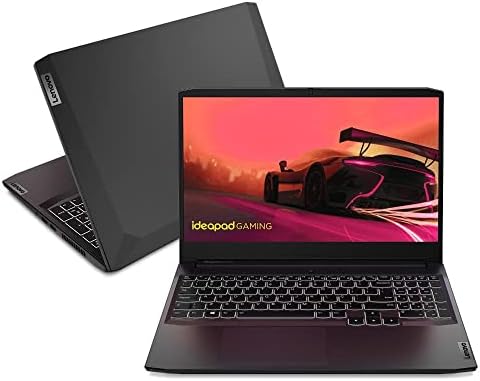 Lenovo 82MJ0001BR - Notebook ideapad Gaming 3 R7-5800H, 8GB 256GB SSD PCIe GTX 1650 4GB 15.6" FHD W11, Preto