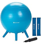 Gaiam Kids Stay-N-Play Children's Balance Ball - Flexible School Chair, Active Classroom Desk Sea...