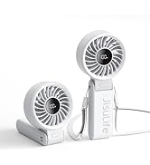 JISULIFE Handheld Fan Life7,2024 Powerful Portable Fan with LED Display,[19.5Hrs Max Cooling]5000...