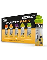 Science In Sport GO Isotonic Energy Gels, Running Gels with 22g Carbohydrates, Low Sugar, Variety Pack of Assorted Flavours, 60ml Per Serving (7 Pack)