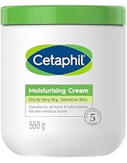 CETAPHIL Moisturising Cream 550g, Hydrating Moisturiser For Dry To Very Dry, Sensitive Skin, Body Cream Completely Restores Skin Barrier In 1 Week, Fragrance Free, Dermatologist Tested