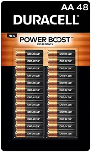 Duracell Coppertop Alkaline-Manganese Dioxide AA Battery, 1.5V, (Pack of 48)