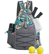 G4Free Pickleball Bag, Pickleball Backpack for Women & Men, Adjustable Sling Bag with Waterproof ...