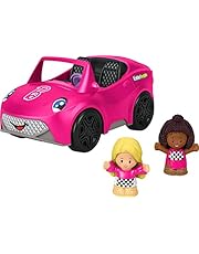 Fisher-Price Little People Barbie Toddler Toy Car Convertible with Music Sounds &amp; 2 Figures for Pretend Play Ages 18+ Months