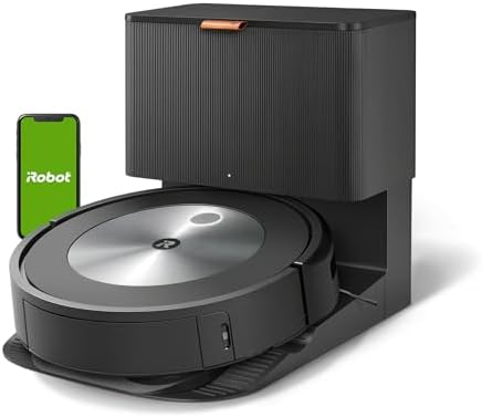 iRobot® Roomba® j7+ WLAN-fähiger Saugroboter mit automatischer Absaugstation, Kartierung und Zwei Gummibürsten für alle Böden -Objekterkennung und -vermeidung - Lernt und kartiert