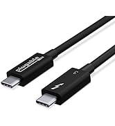 Plugable Thunderbolt 3 Cable 40Gbps Supports 100W (20V, 5A) Charging, 2.6ft / 0.8m USB C Compatib...
