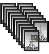 upsimples 5x7 Picture Frame with Real Glass,Bulk Photo Frames for Wall or Tabletop Display,Set of...
