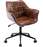 Duhome Modern Home Office Chair, Task Chair Faux Leather Swivel Height Adjustable Computer Desk C...