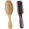 GAINWELL Bamboo Paddle Hair Brush, Mens Wild Boar Bristle Hair Brush