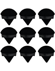 Flytianmy 9Pcs Triangle Powder Puffs, Face Makeup Puff for Body Loose Powder Beauty Makeup Tool Black