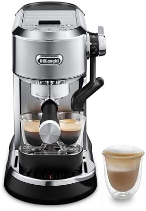 De'Longhi EC950M Dedica Maestro Plus Espresso Machine with Automatic Steam Wand, Stainless Steel