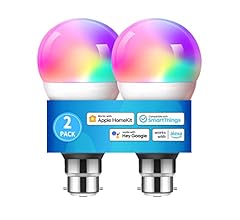 meross Smart Bulb Light Bulb B22 Compatible with HomeKit Siri, Alexa, Google Home, Voice Control Dimmable Multicolor LED Li…