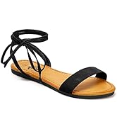 Trary Womens Sandals, Lace Up Sandals for Women, Open Toe Strappy Sandals for Women, Tie up Sanda...