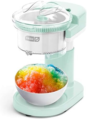 DASH Shaved Ice Maker and Slushie Machine (Aqua): Multi-Purpose Ice Shaver Machine for Homemade Shaved Ice, Snow Cones, Slushies, Cocktails & More with Stainless Steel Blades, Easy to Clean and Store