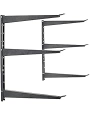 Delta Cycle &amp; Home Wood Storage Racks Hold Up To 480 lbs - Gun Metal Gray Heavy Duty Lumber Rack With Steel Construction - Perfect Wall Storage Solution For Garage Basement Pantry