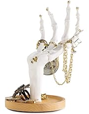 UK Skeleton Hand Ring Holder &amp; Jewelry Stand Earring Organizer &amp; Necklace Holder For Gothic Decor Halloween Decorations &amp; Bedroom Accessories Bracelet Holder &amp; Jewelry Organizer White