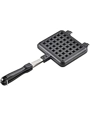 Yoshikawa SJ2275 Waffle Maker, Single, Fluorine Treatment, For Gas Stoves, Black, 13.6 x 5.6 x 1.3 inches (34.5 x 14.3 x 3.2 cm)