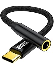 USB C to 3.5 mm Headphone Jack Adapter, Type C to 3.5mm Audio Stereo DAC Chip Cable Compatible with Huawei P50 P40 P30 Mate40 30 Pro Pixel4 Samsung Galaxy S22 S21 S20 S20+ S10 S9 OnePlus 9 8T 7T Black