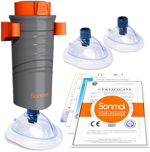 Sonmol Automatic Choking Rescue Device for Kids and Adults with 3 Masks | Portable Anti Choking Device Strong Suction Home Emergency Kit | First Aid Airway Assist Device Heimlich Maneuver Device