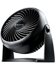 Honeywell TurboForce Turbo-Ventilator (Geräuscharme Kühlung, verstellbarer Neigungswinkel bis zu 90°, 3 Geschwindigkeitseinstellungen, Wandmontage, Tischventilator) HT900E, Schwarz