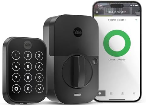 Yale Assure Lock 2 with Wi-Fi, Black Touchscreen Smart Lock for Front Door or Back, Electronic Door Lock with Keyless Entry and Remote Access, YRD450-WF1-BSP