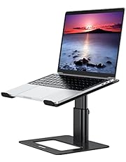 BESIGN Aluminum Laptop Stand, Ergonomic Adjustable Notebook Stand, Riser Holder Computer Stand Compatible with Air, Pro, Dell, HP, Lenovo More 10-15.6&#34; Laptops (Black)