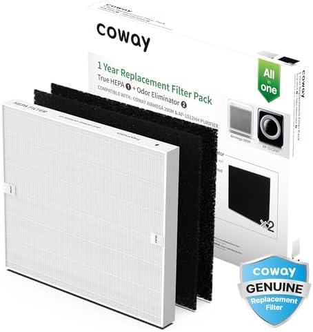 Coway Airmega AP-1512HH Air Purifier Replacement Filter Set, True HEPA and Active Carbon Filter, AP-1512HH-FP