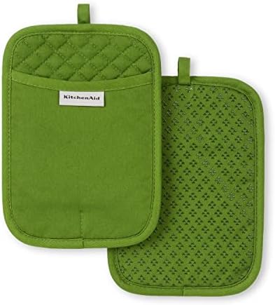 KitchenAid Asteroid Pot Holder 2-Pack Set, Matcha, 7"x10"