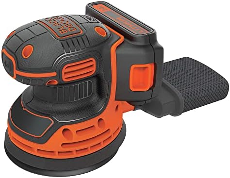 BLACK+DECKER 20V MAX Orbital Sander, Cordless, 12,000 OPM, 2 Sandpaper Sheets, Battery and Charger Included (BDCRO20C)