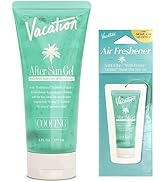 VACATION After Sun Gel + Airfreshener Bundle, Soothing Aloe Vera Gel for Sunburn Relief, Hydratin...