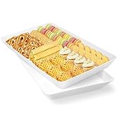 WOWBOX Serving Tray for Entertaining, 2-Pack Serving Platters for Fruit, Cookies, Dessert, Snacks...